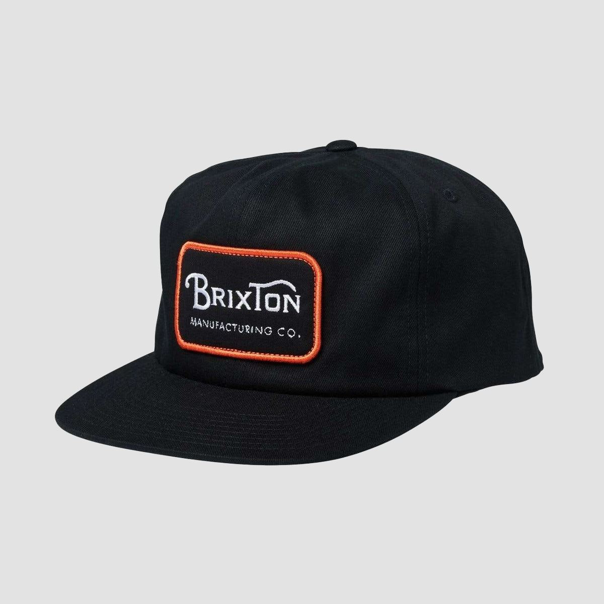 Brixton Grade HP Snapback Cap Black/Orange/White