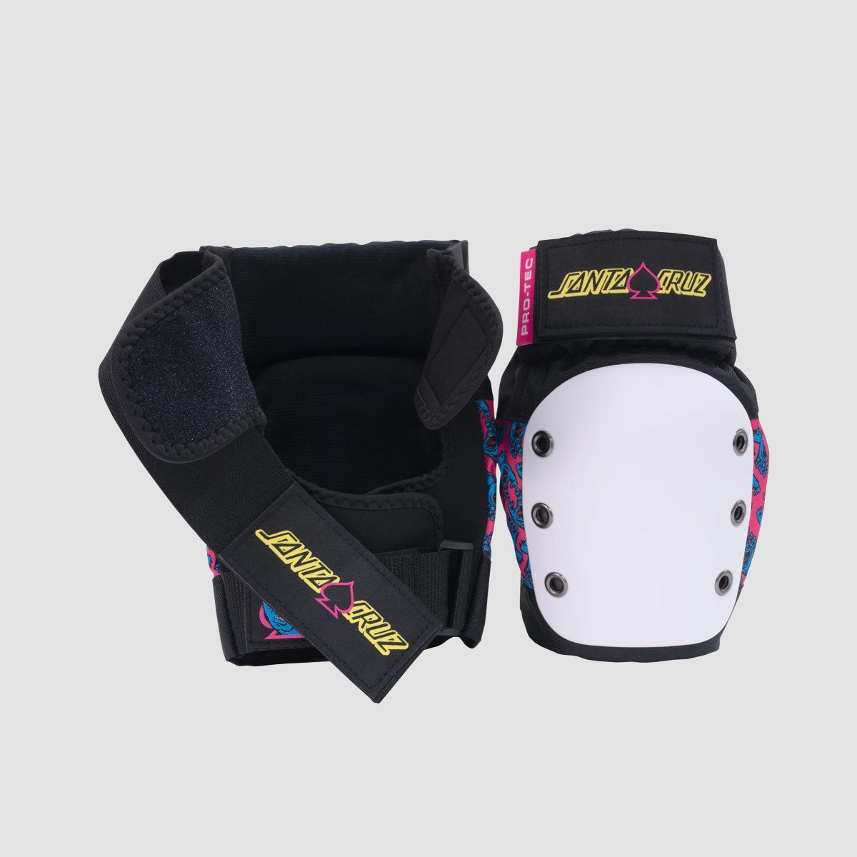 Protec X Santa Cruz Street Open Back Pad Set 3 Pack Black/White/Pink