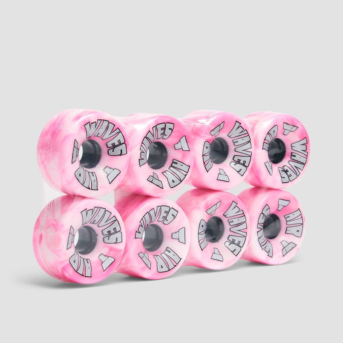 Air Waves USA 78a Quad Wheels x8 Pink/White Swirl