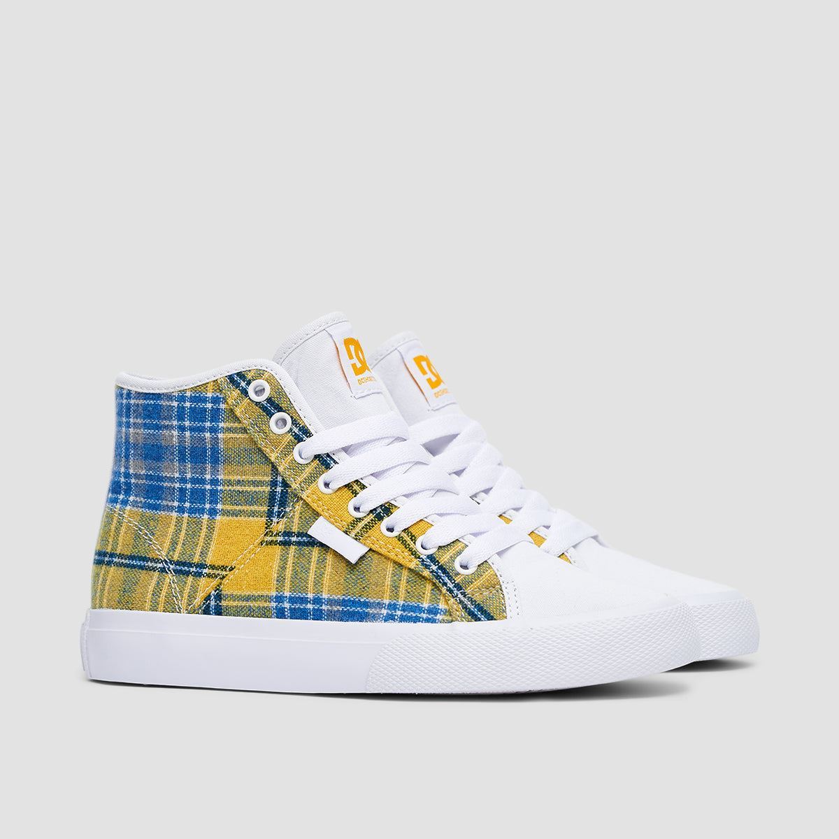 DC Manual Hi TXSE Shoes - White/Plaid - Womens