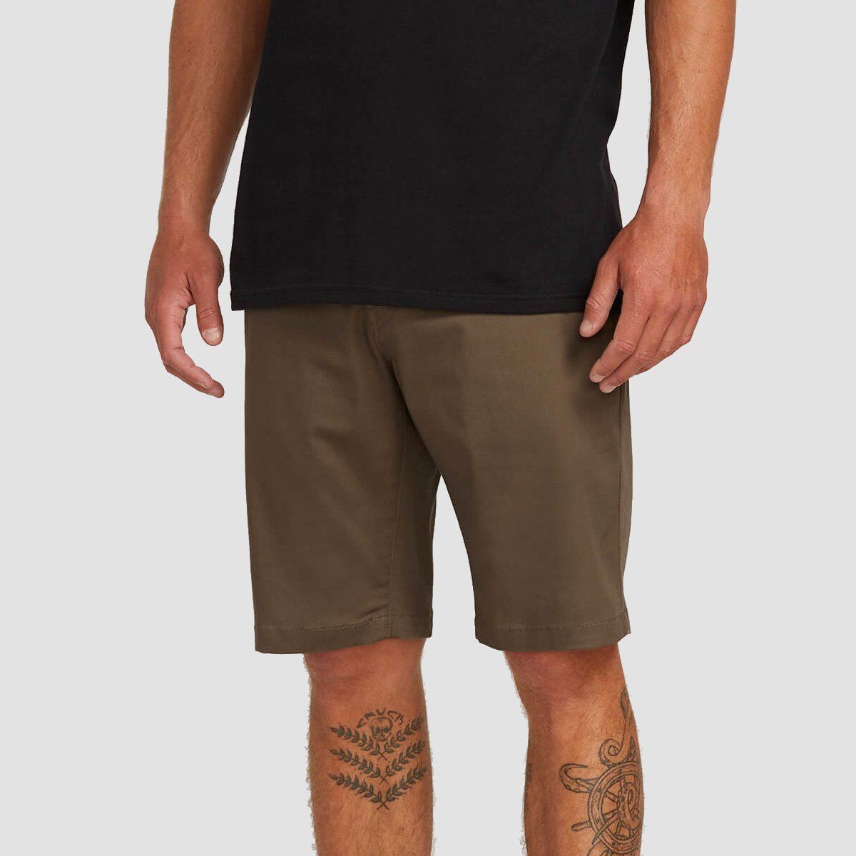 Volcom Frickin Modern Stretch Shorts Mushroom