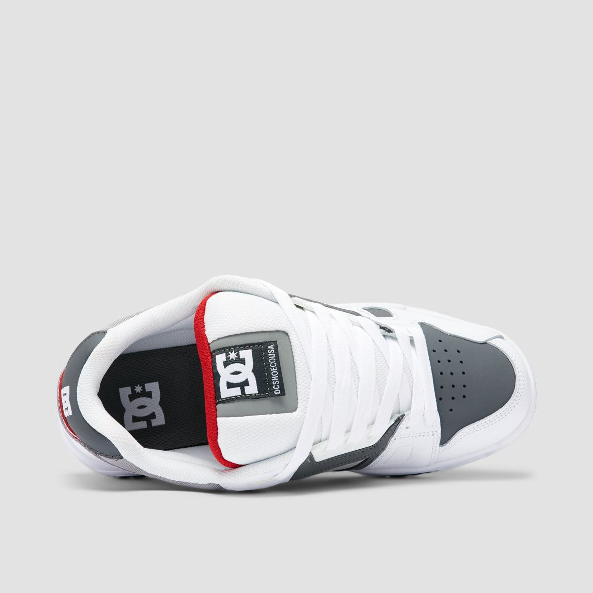 DC Stag Shoes - White/Grey/Grey