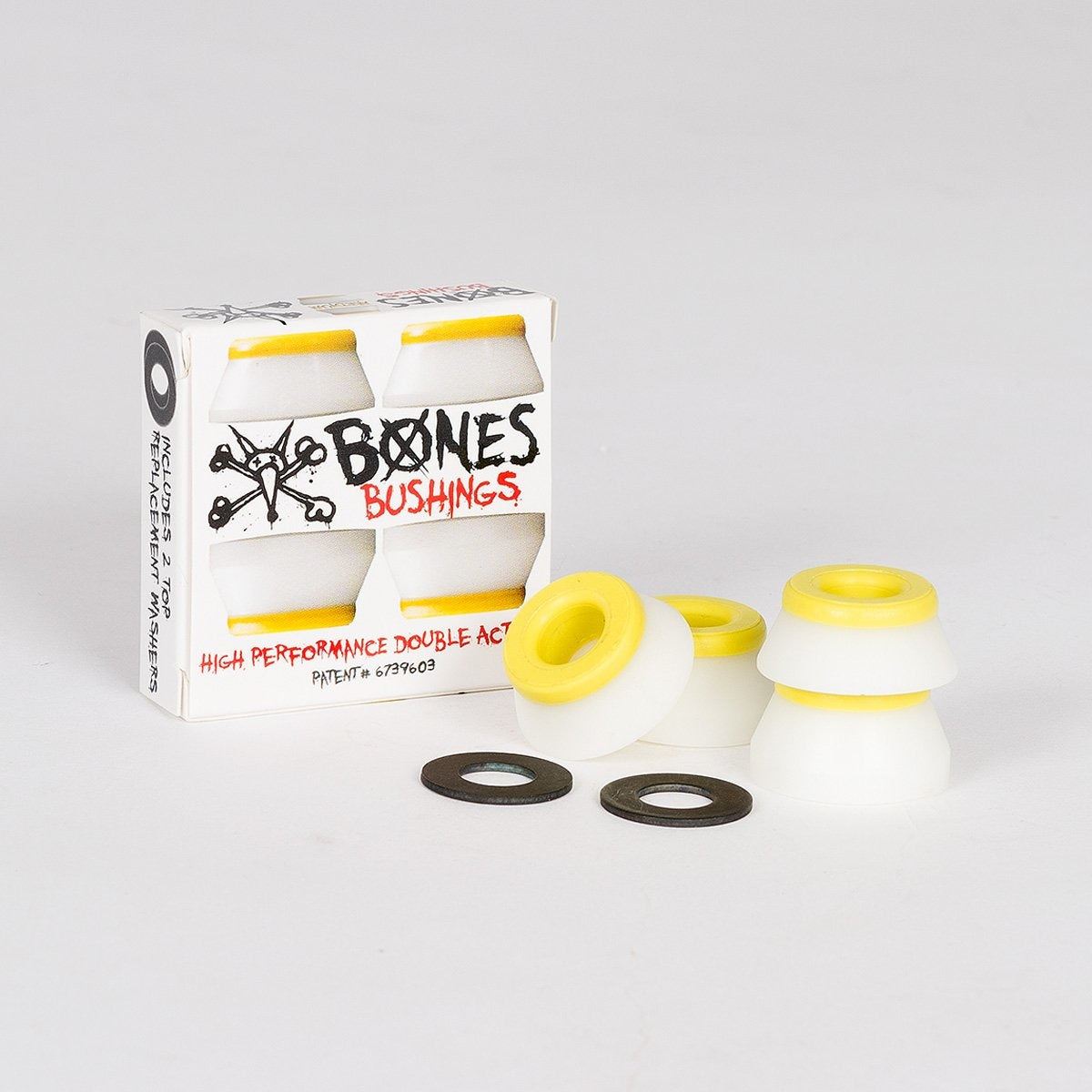 Bones Hardcore Bushings Medium Yellow/White x2