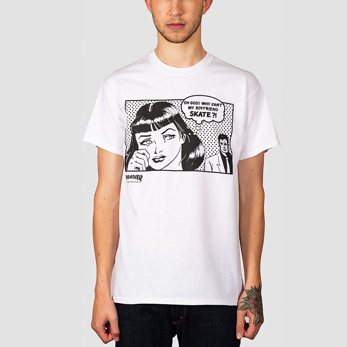 Thrasher Boyfriend T-Shirt White