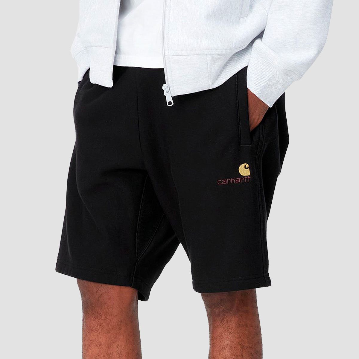 Carhartt WIP American Script Sweat Shorts Black