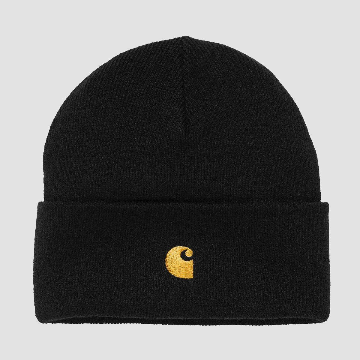 Carhartt WIP Chase Beanie Black/Gold