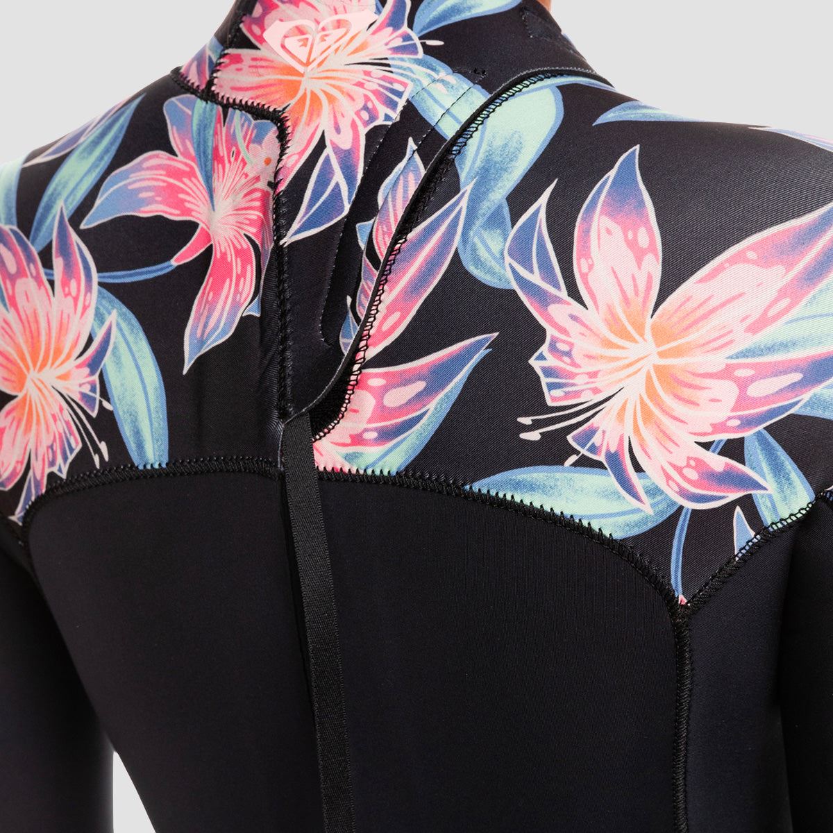 Roxy Swell Series 4/3mm Back Zip Wetsuit Anthracite Paradise Found S - Womens