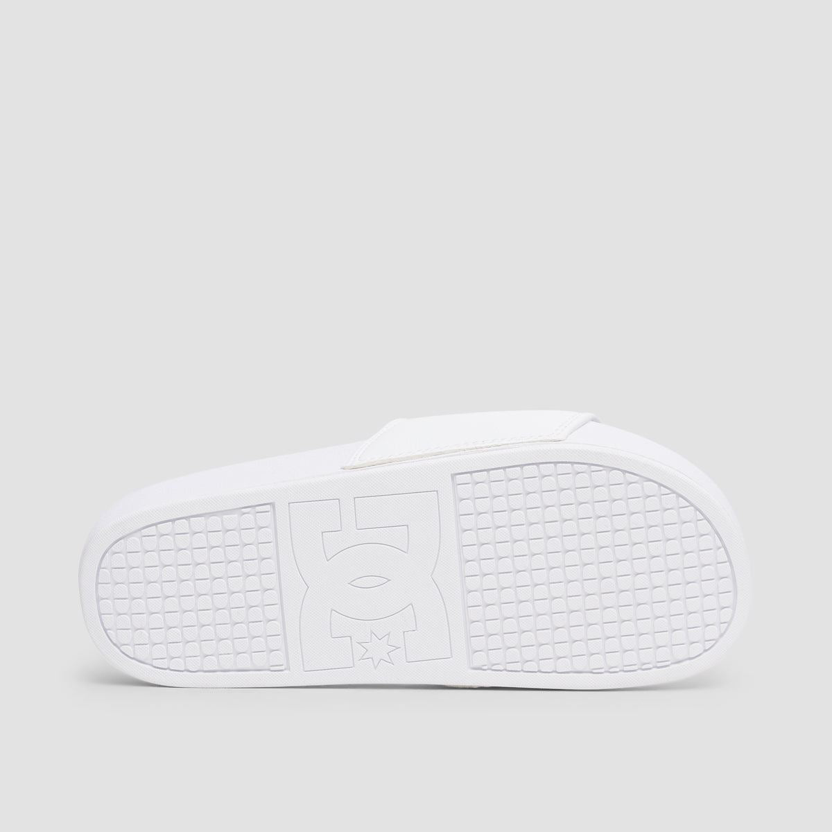 DC Slide Platform Sandals White/White/Black - Womens