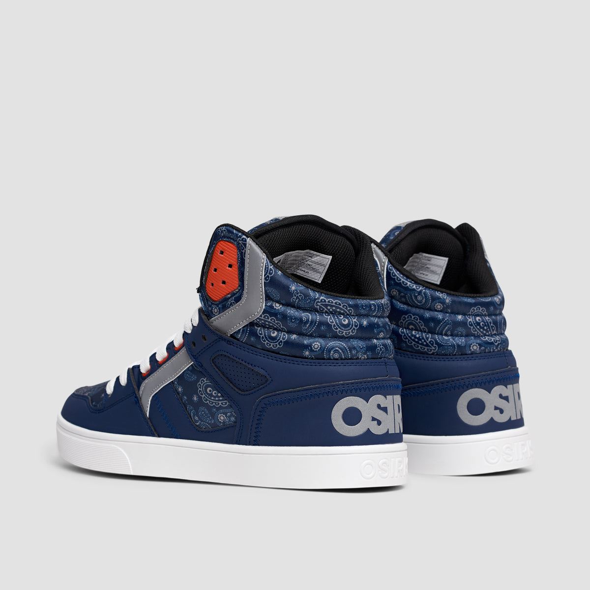 Osiris Clone Shoes - Navy/Red/Paisley