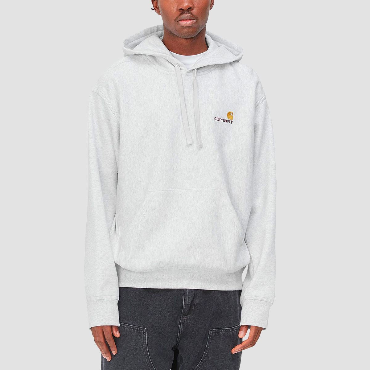 Carhartt WIP American Script Pullover Hoodie Ash Heather