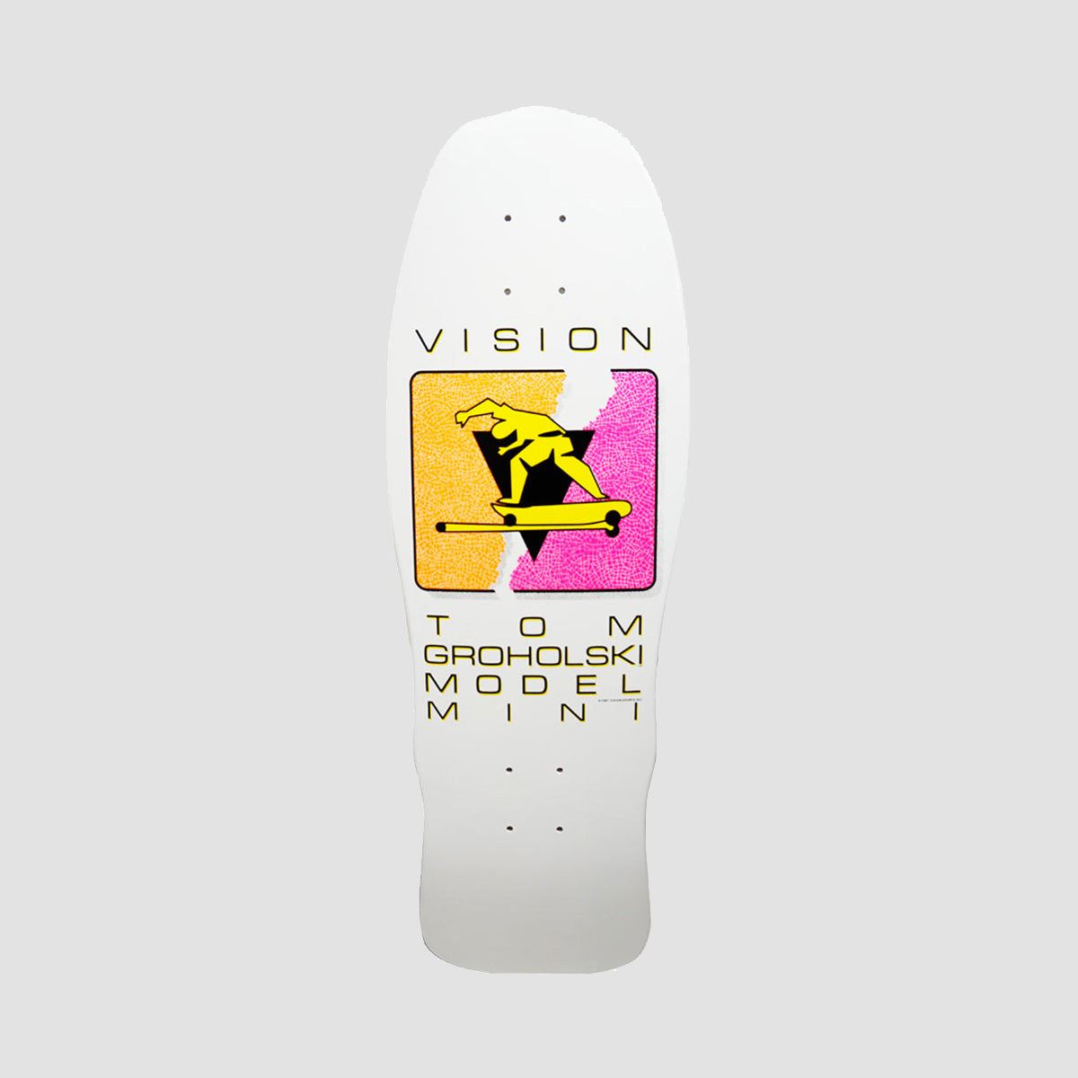 Vision Groholski Hurricane Mini Skateboard Deck White  - 9.5"