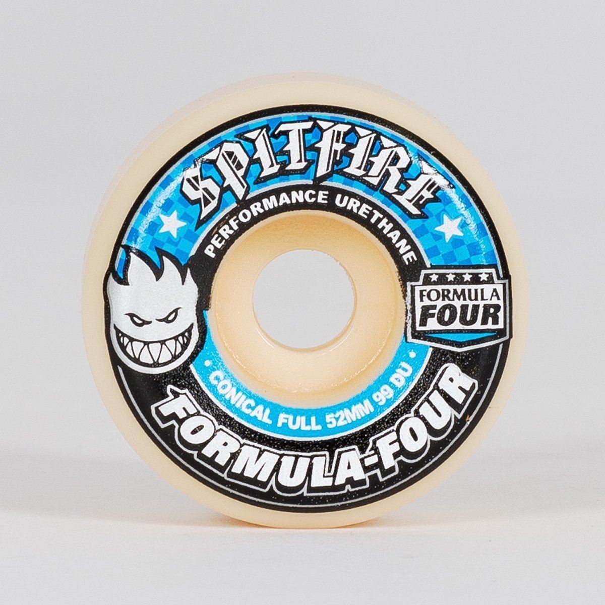 Spitfire Formula Four Conical Full 99du Skateboard Wheels Natural/Blue 52mm