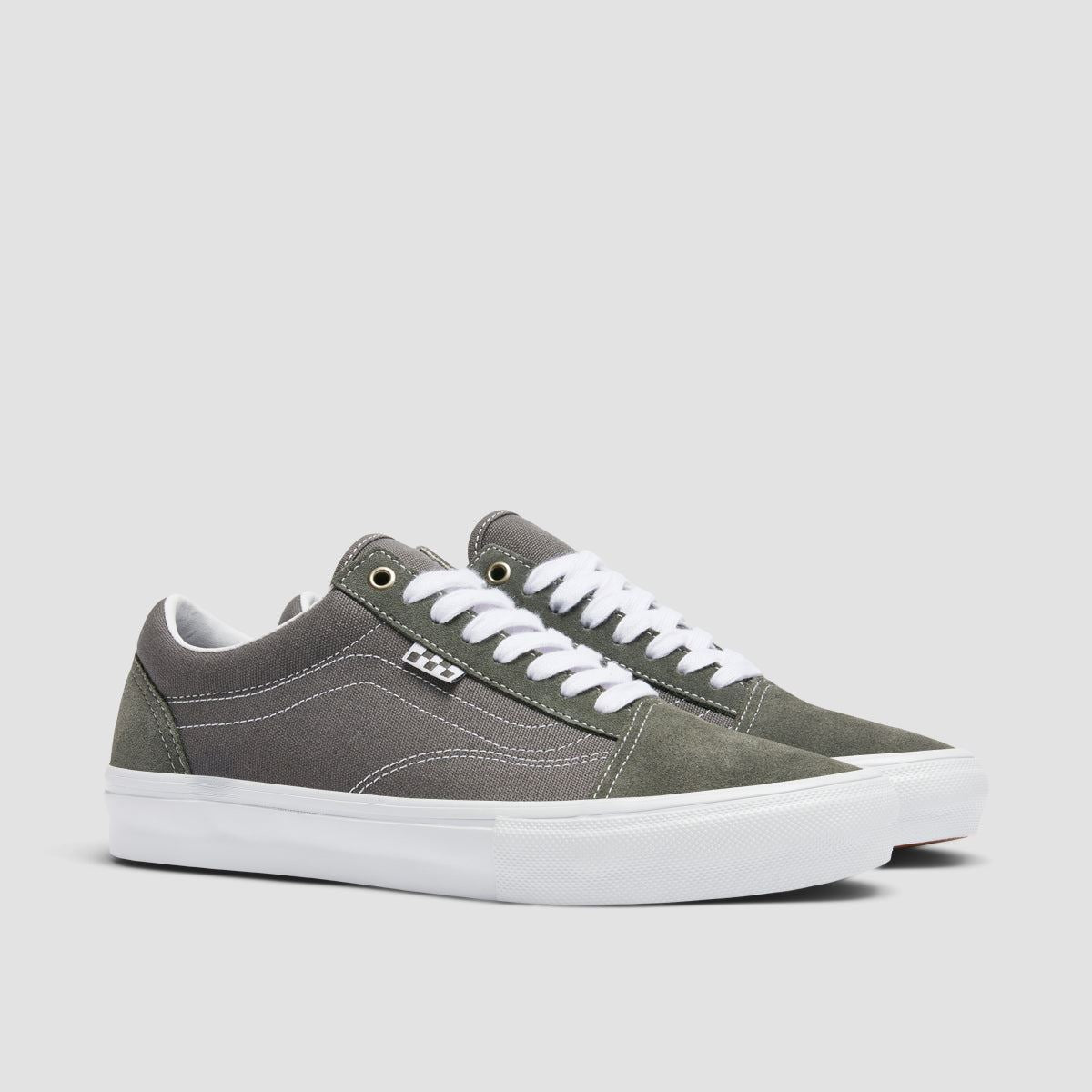 Vans Skate Old Skool Shoes - Pewter/True White