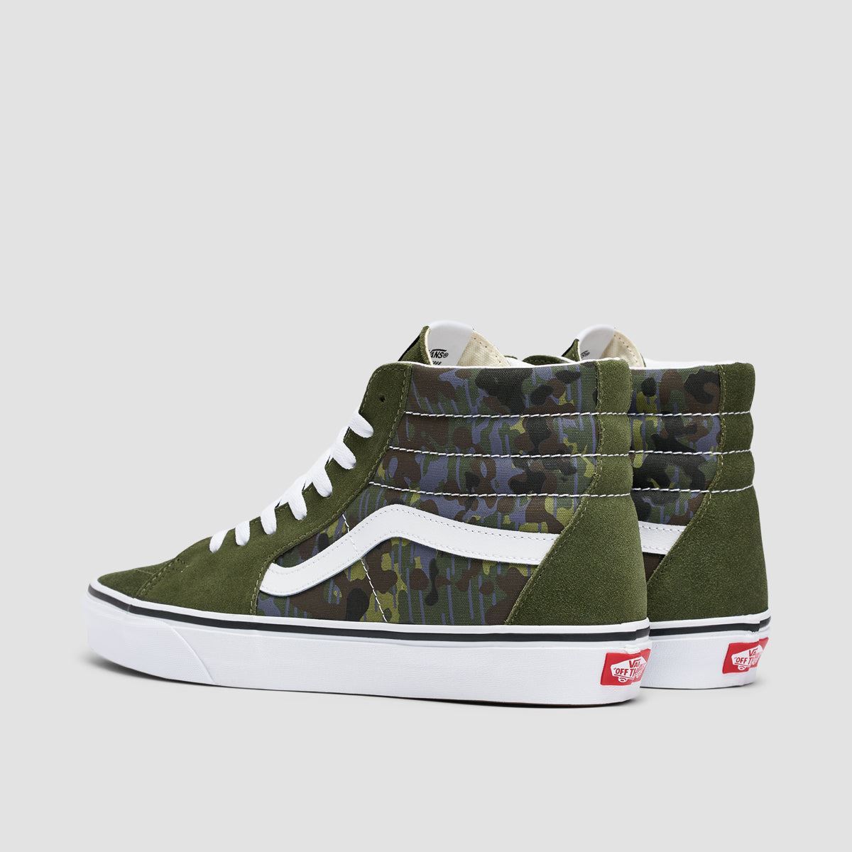 Vans SK8-Hi High Top Shoes - Rain Camo Green/Multi