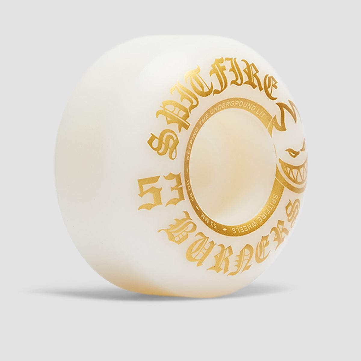 Spitfire Burners 99DU Skateboard Wheels White 53mm