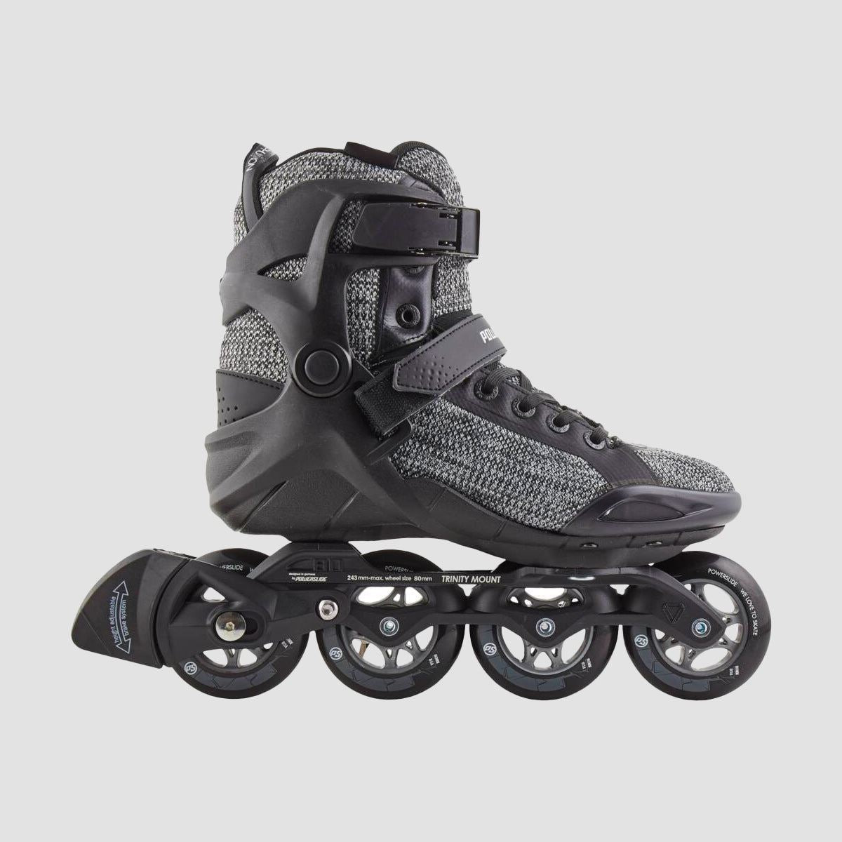 Phuzion Radon Black White 80 Fitness Inline Skates Black/Grey