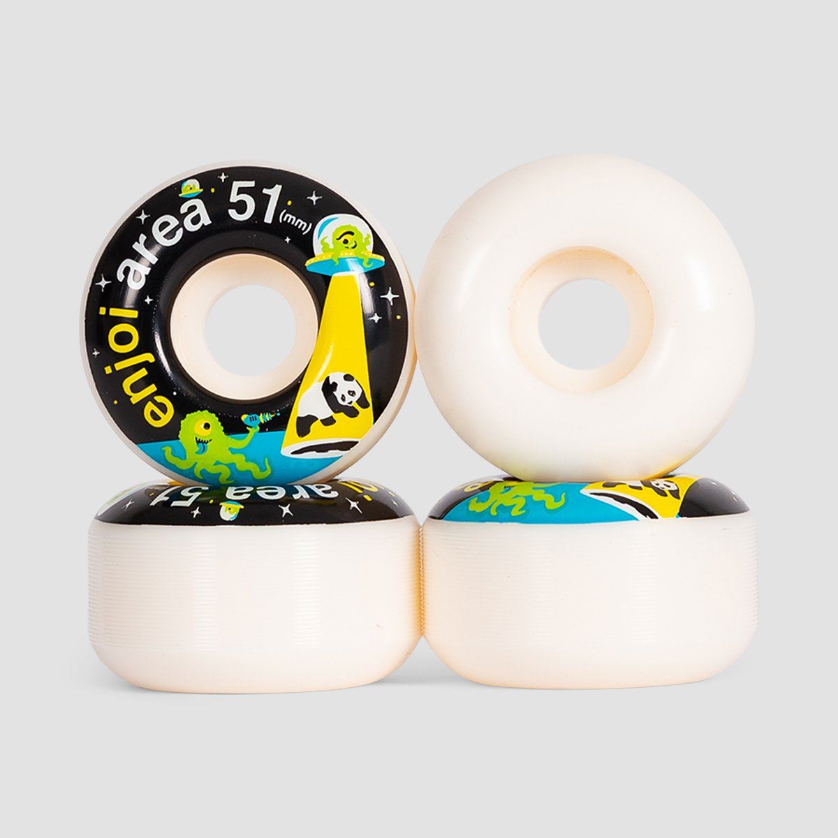 Enjoi Area 51 Skateboard Wheels Black 51mm