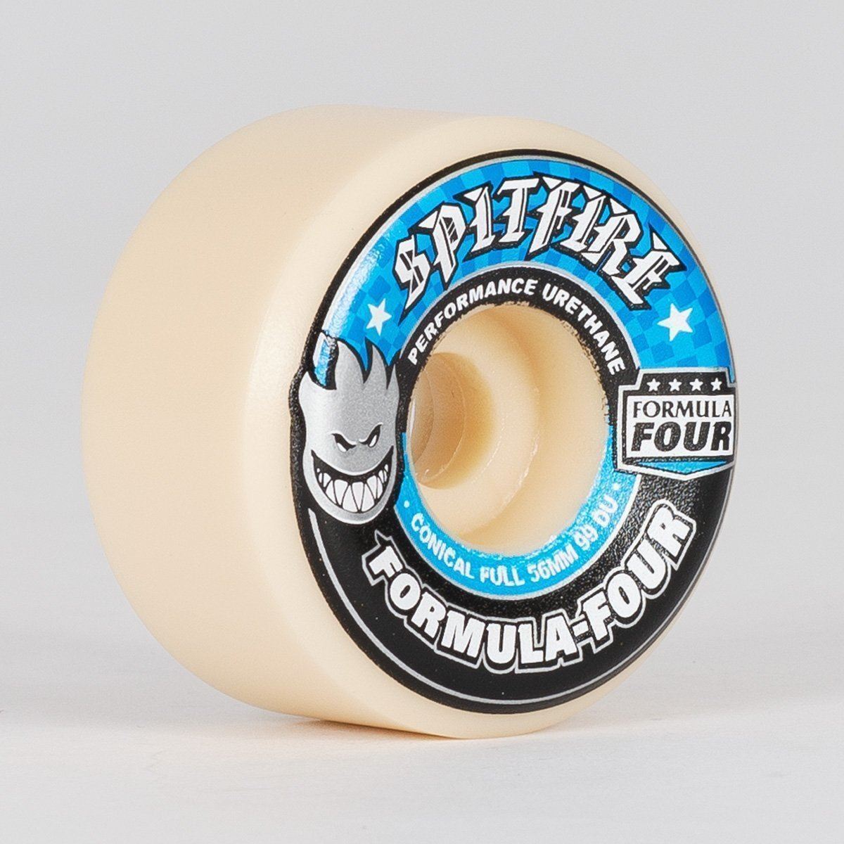 Spitfire Formula Four Conical Full 99DU Skateboard Wheels Natural/Blue 56mm