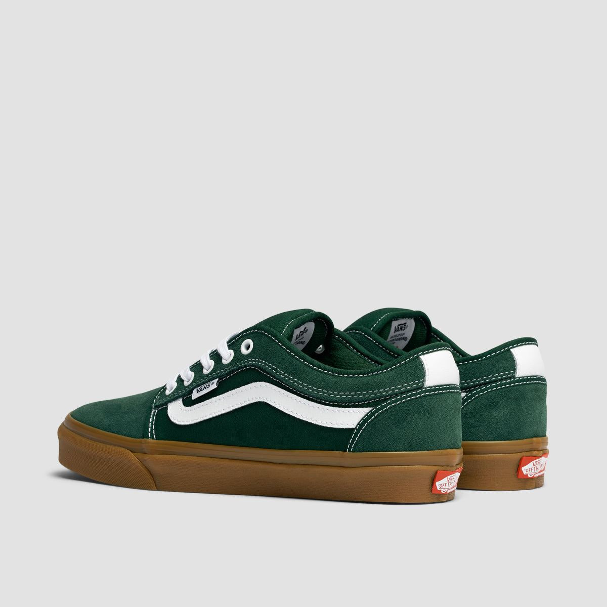 Vans Chukka Sidestripe Shoes - Dark Green/Gum
