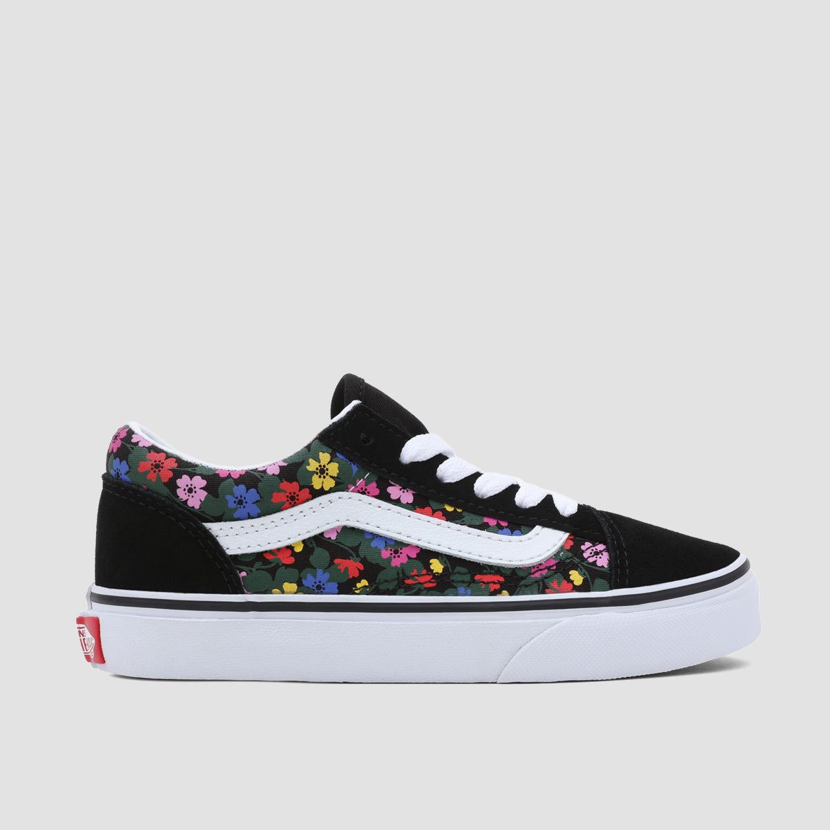 Vans Old Skool Shoes - Floral Black/White - Kids