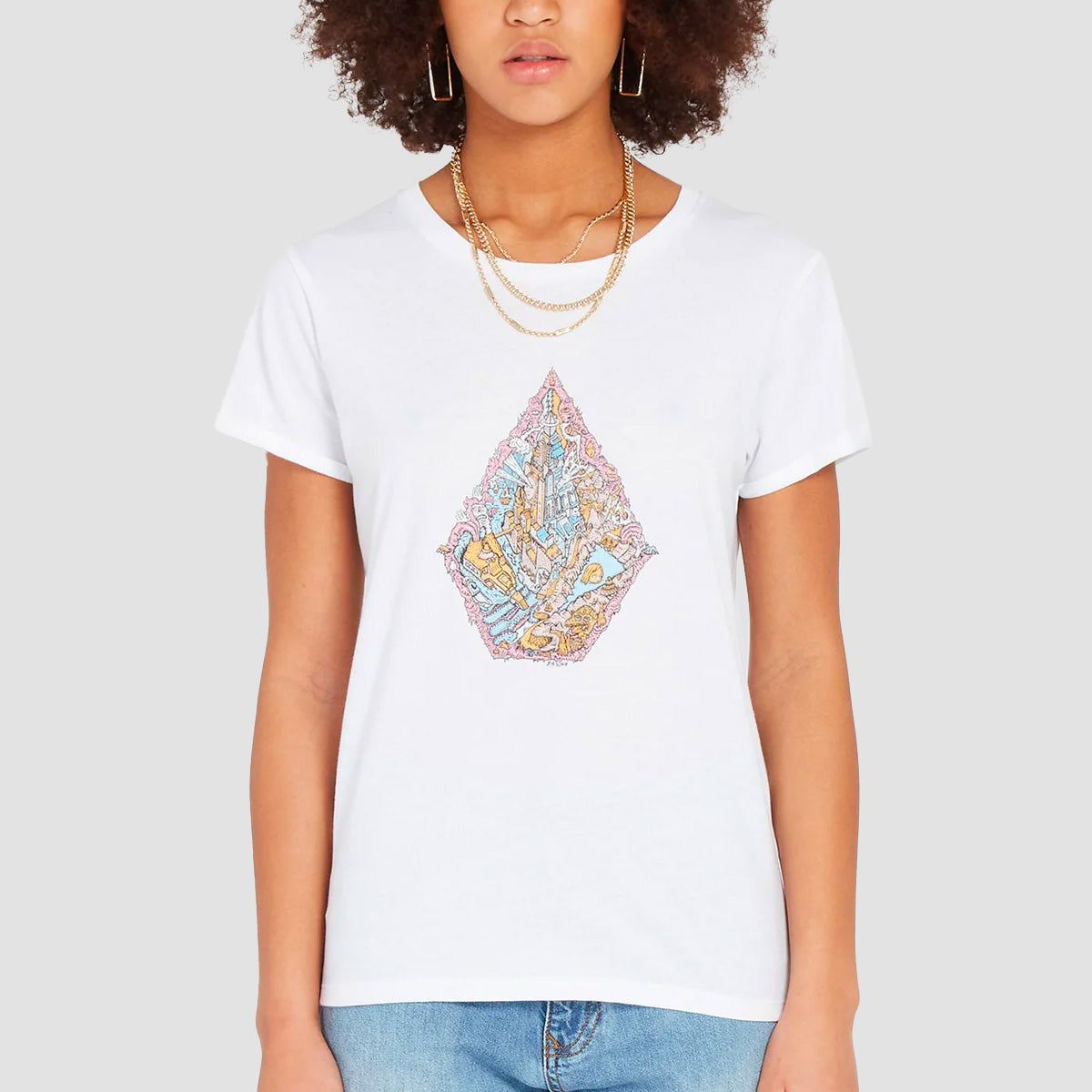 Volcom Radical Daze T-Shirt White - Womens