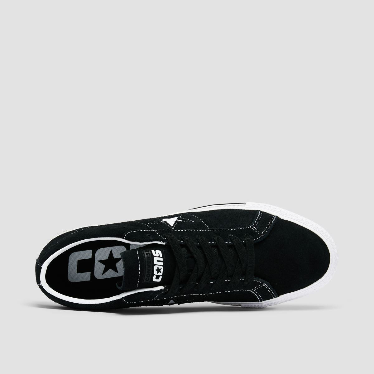 Converse One Star Pro Shoes - Black/Black/White