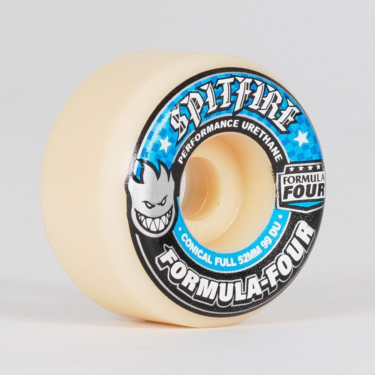 Spitfire Formula Four Conical Full 99du Skateboard Wheels Natural/Blue 52mm