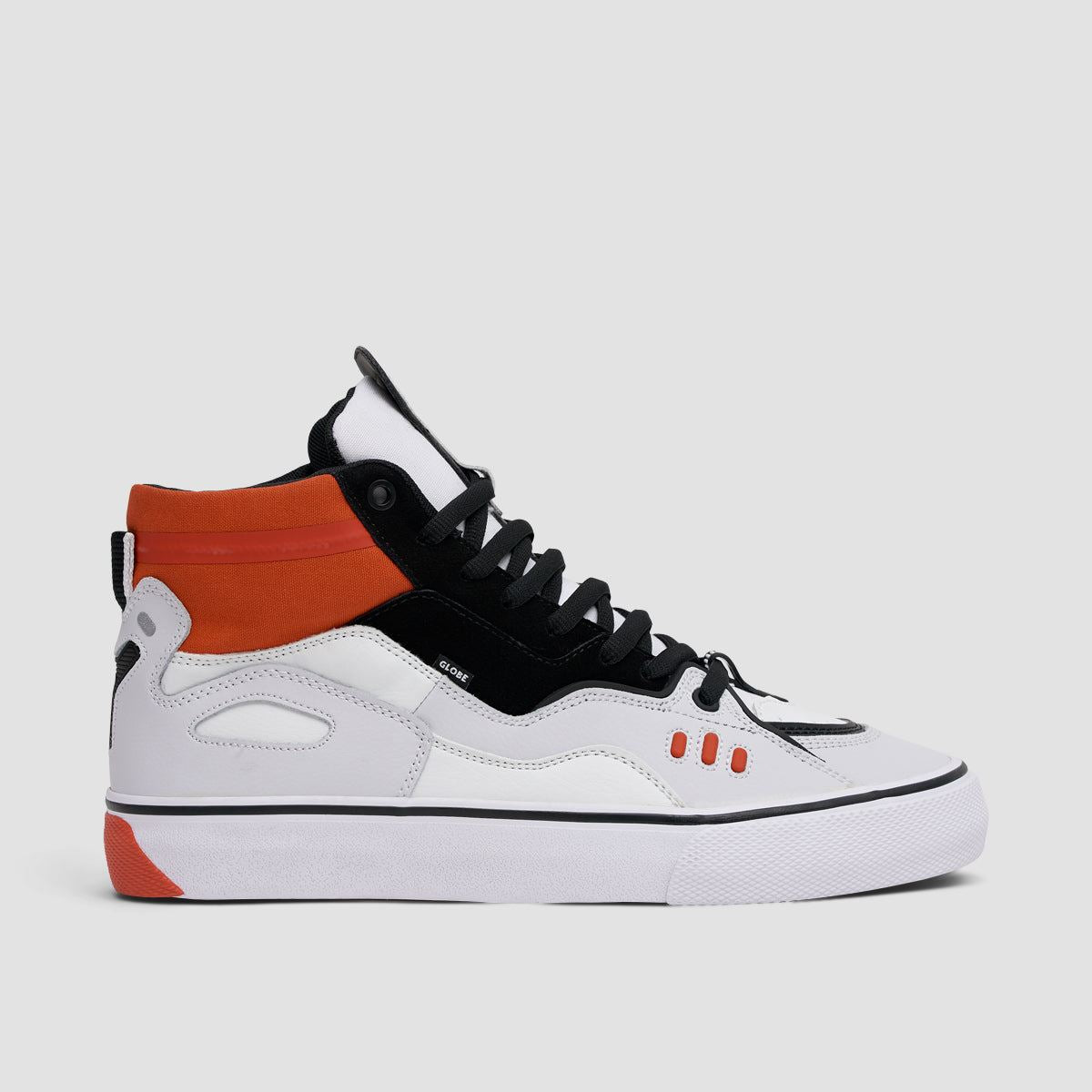 Globe Dimension High Top Shoes - White/Black/Red