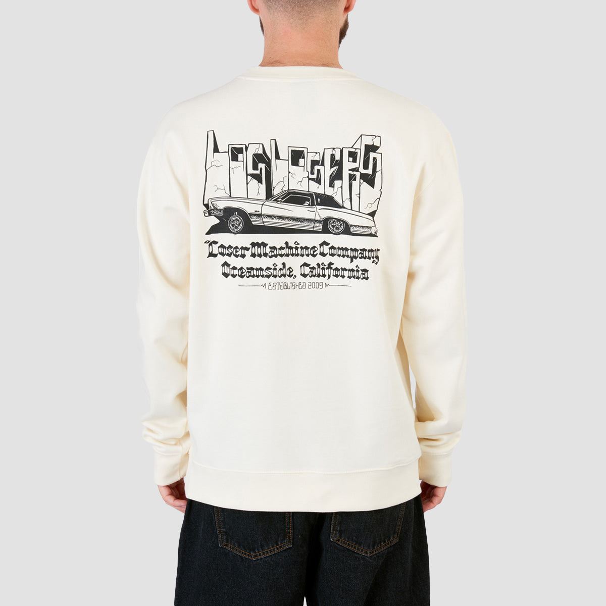 Loser Machine Hood Rich Crew Sweatshirt Bone