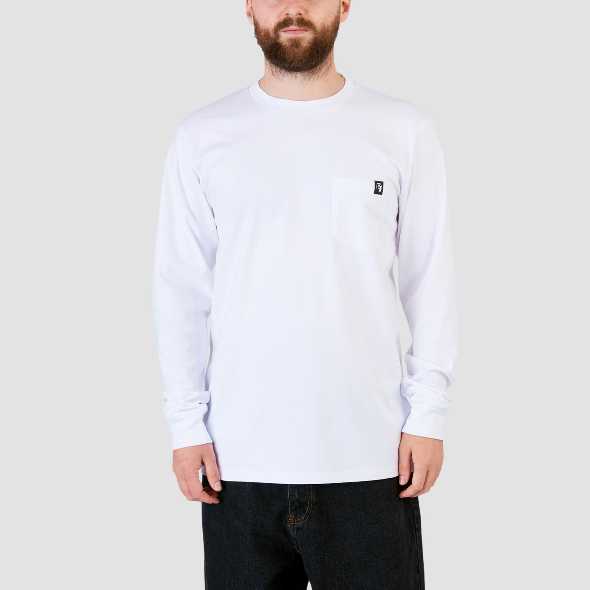 Heathen Microlith Pocket Longsleeve T-Shirt White