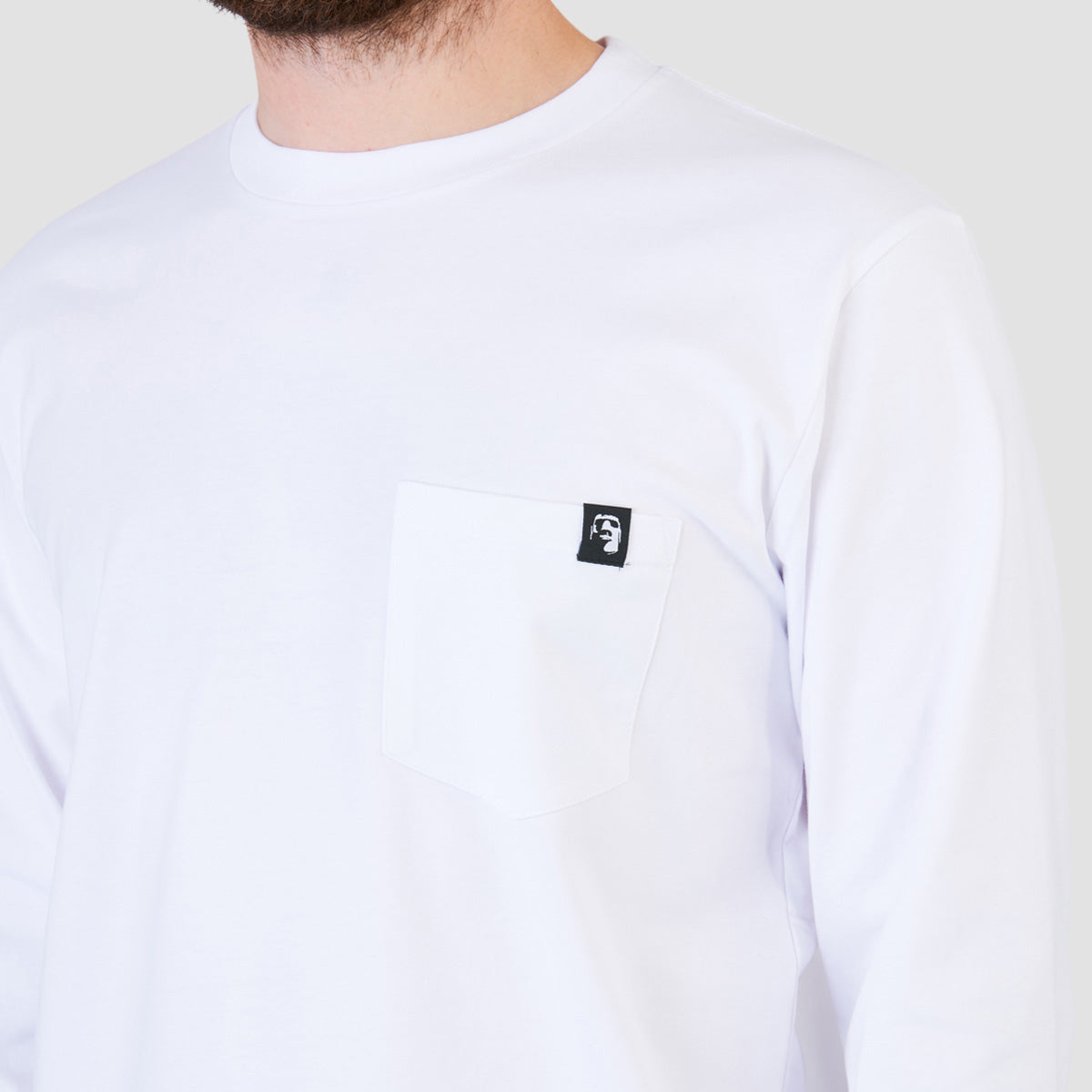 Heathen Microlith Pocket Longsleeve T-Shirt White