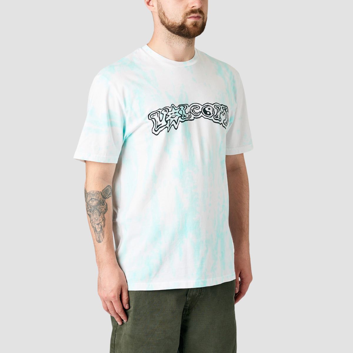 Volcom Trippin Dye T-Shirt Bottle Green