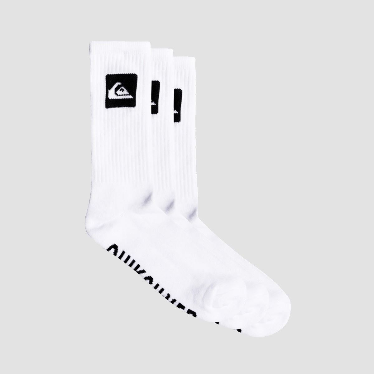 Quiksilver Crew Socks 5 Pack White