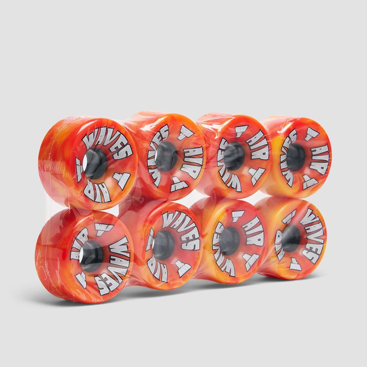 Air Waves USA 78a Quad Wheels x8 Orange/Yellow Swirl 65mm