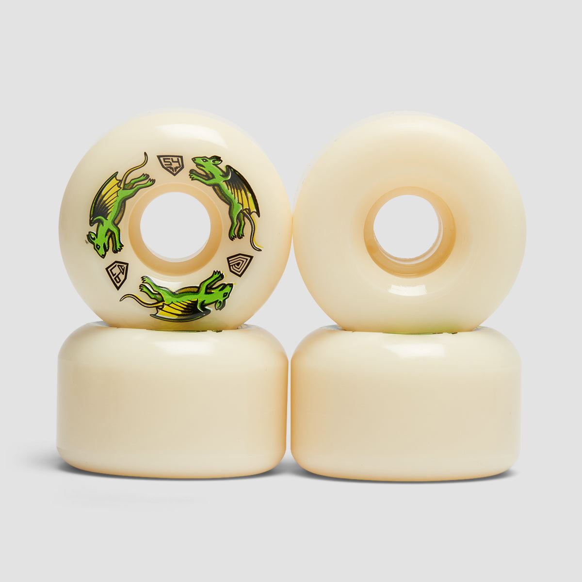 Powell Peralta Dragon Formula Nano Rats 97A V6 Skateboard Wheels White 54x34mm