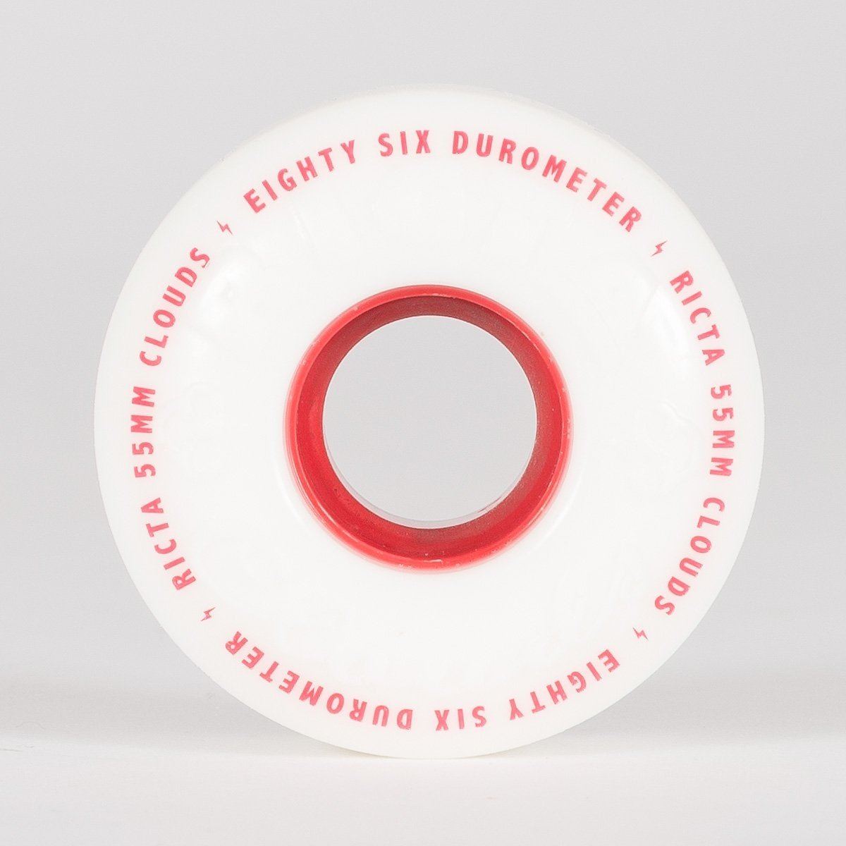 Ricta Clouds 86a Skateboard Wheels White/Red 55mm