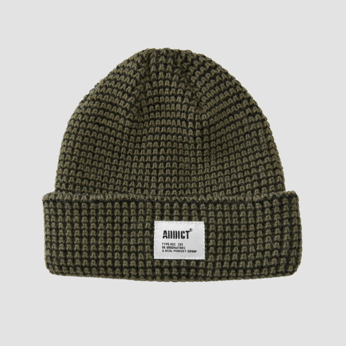 Addict Patch Fold Beanie Olive