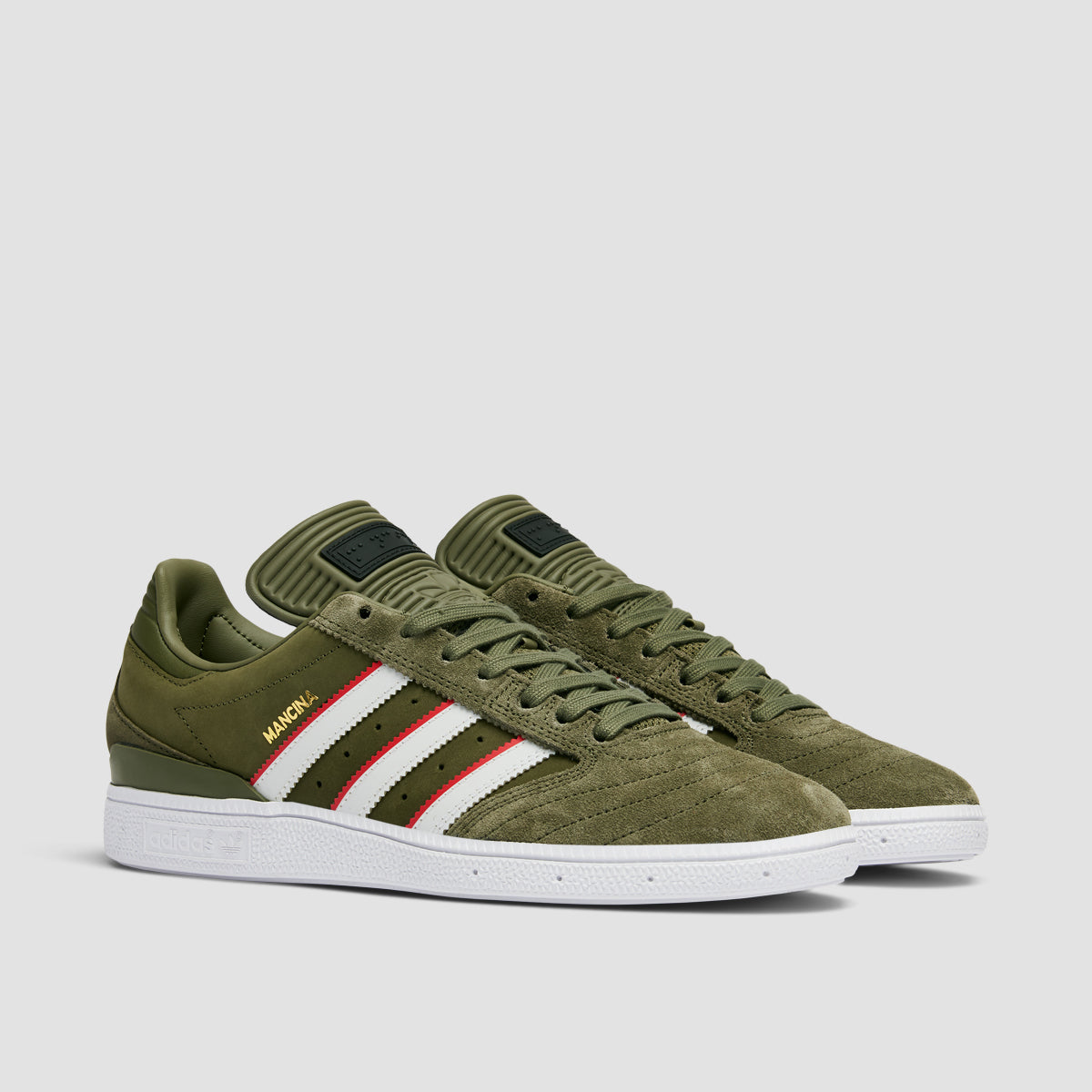 adidas Busenitz X Dan Mancina Shoes - Olive Strata/Red/Ftwr White