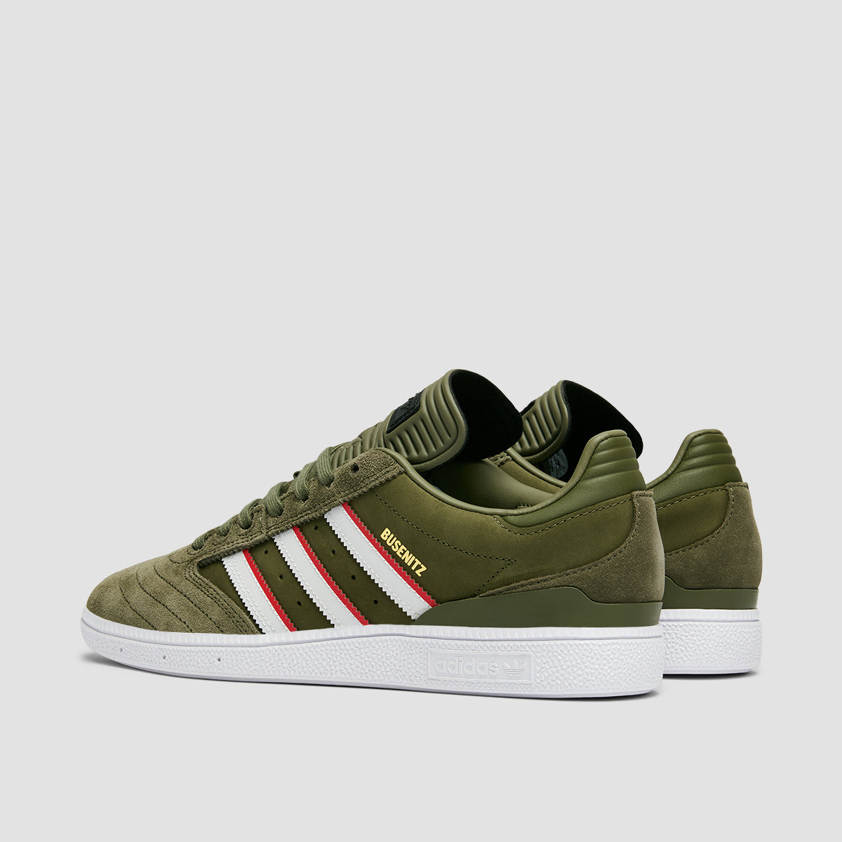 adidas Busenitz X Dan Mancina Shoes - Olive Strata/Red/Ftwr White