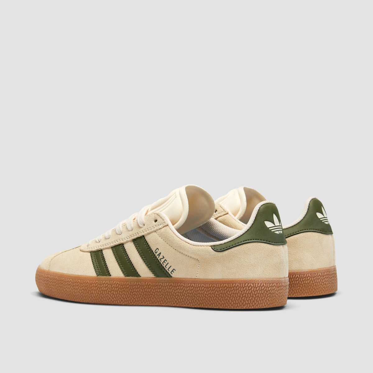 adidas Gazelle ADV Shoes - Ecru Tint/Focus Olive/Gum4