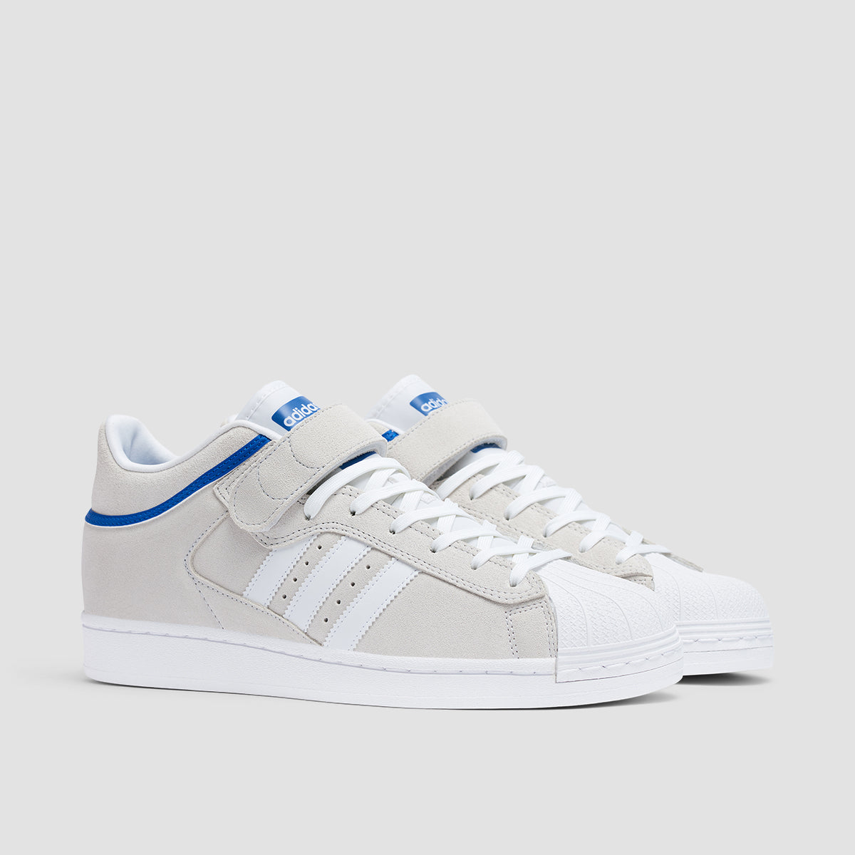 adidas Pro Shell ADV Mid Shoes - Crystal White/Ftwr White/Team Royal Blue