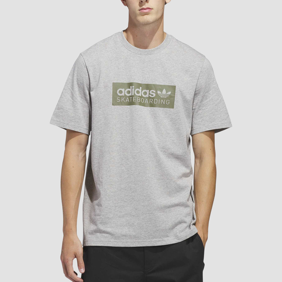 adidas Skateboarding Logo T-Shirt Medium Grey Heather
