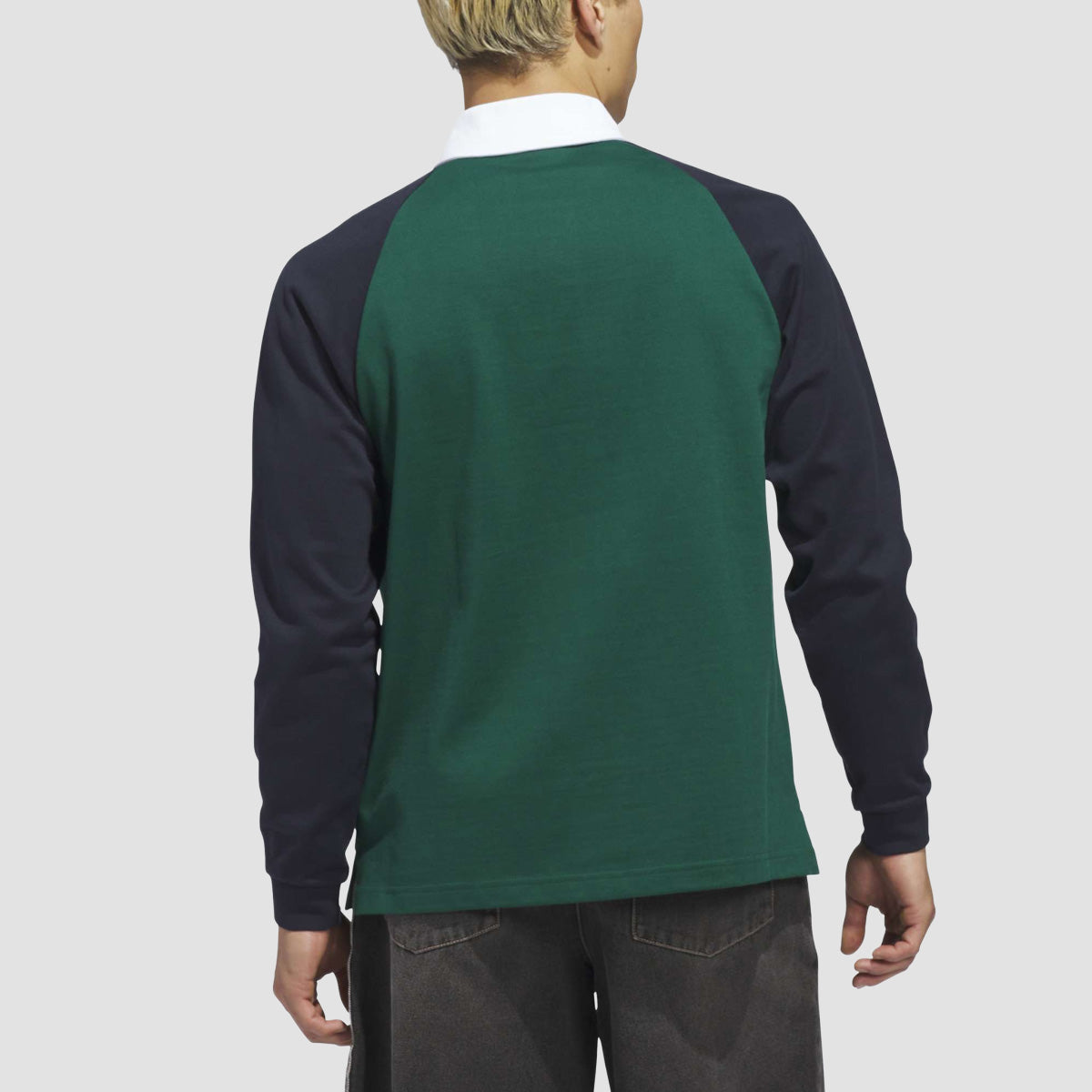 adidas Skateboarding X Tyshawn Rugby Longsleeve Polo Shirt Collegiate Green/Legend Ink