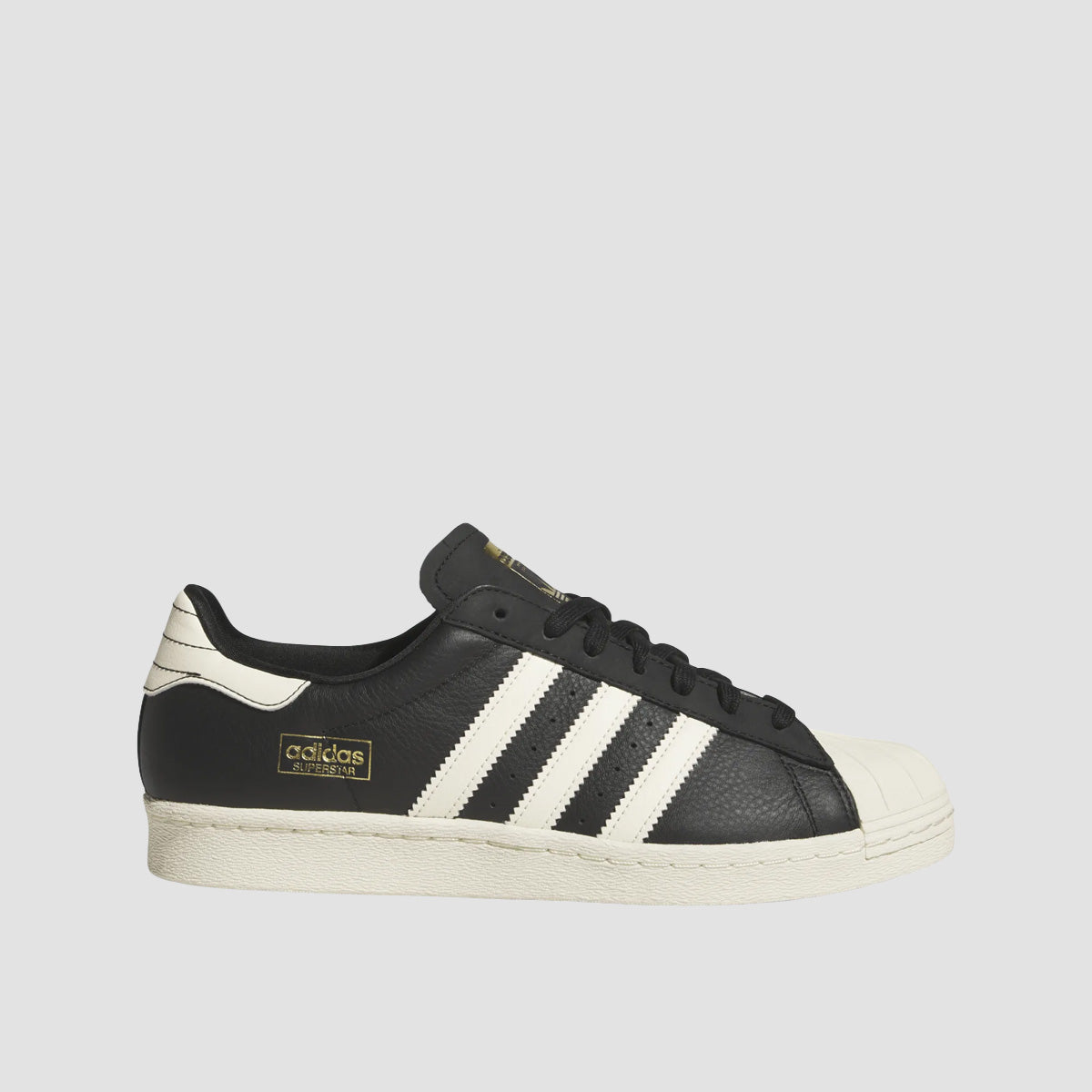 adidas Superstar 80 Adv Shoes - Core Black/Cream White/Gold Met.
