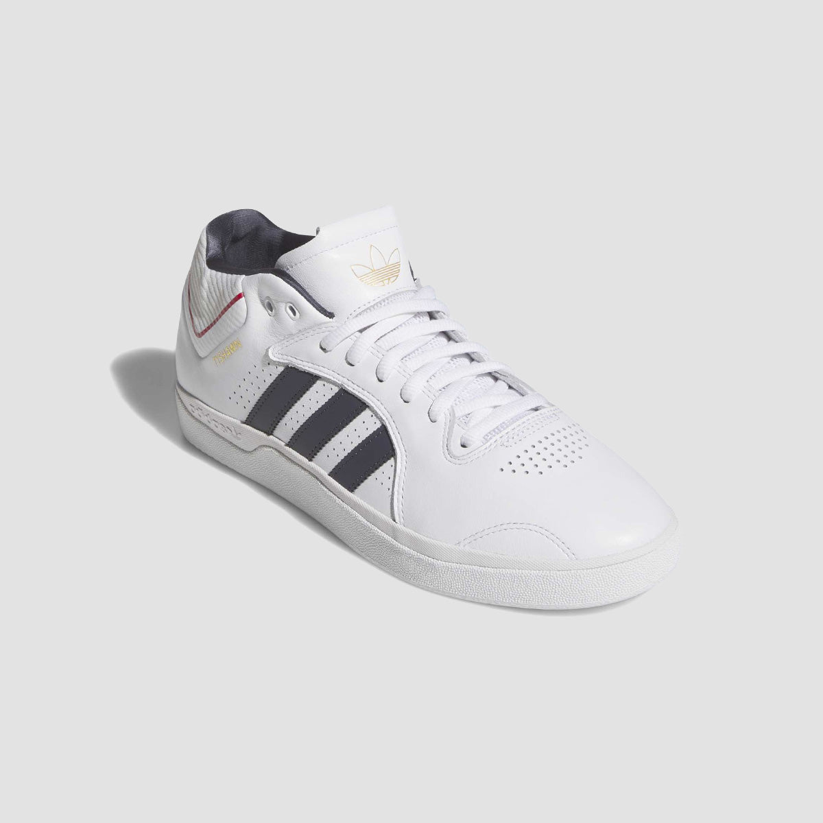 adidas Tyshawn Mid Top Shoes - Ftwr White/Aurora Onix/Collegiate Red