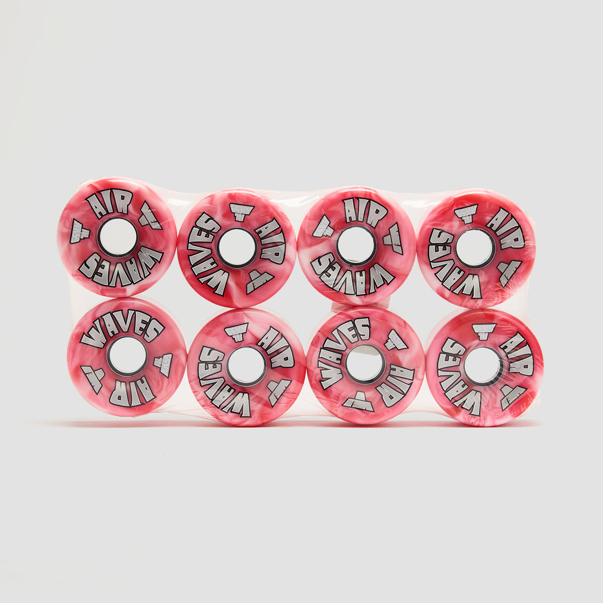 Air Waves USA 78a Quad Wheels x8 Red/White Swirl