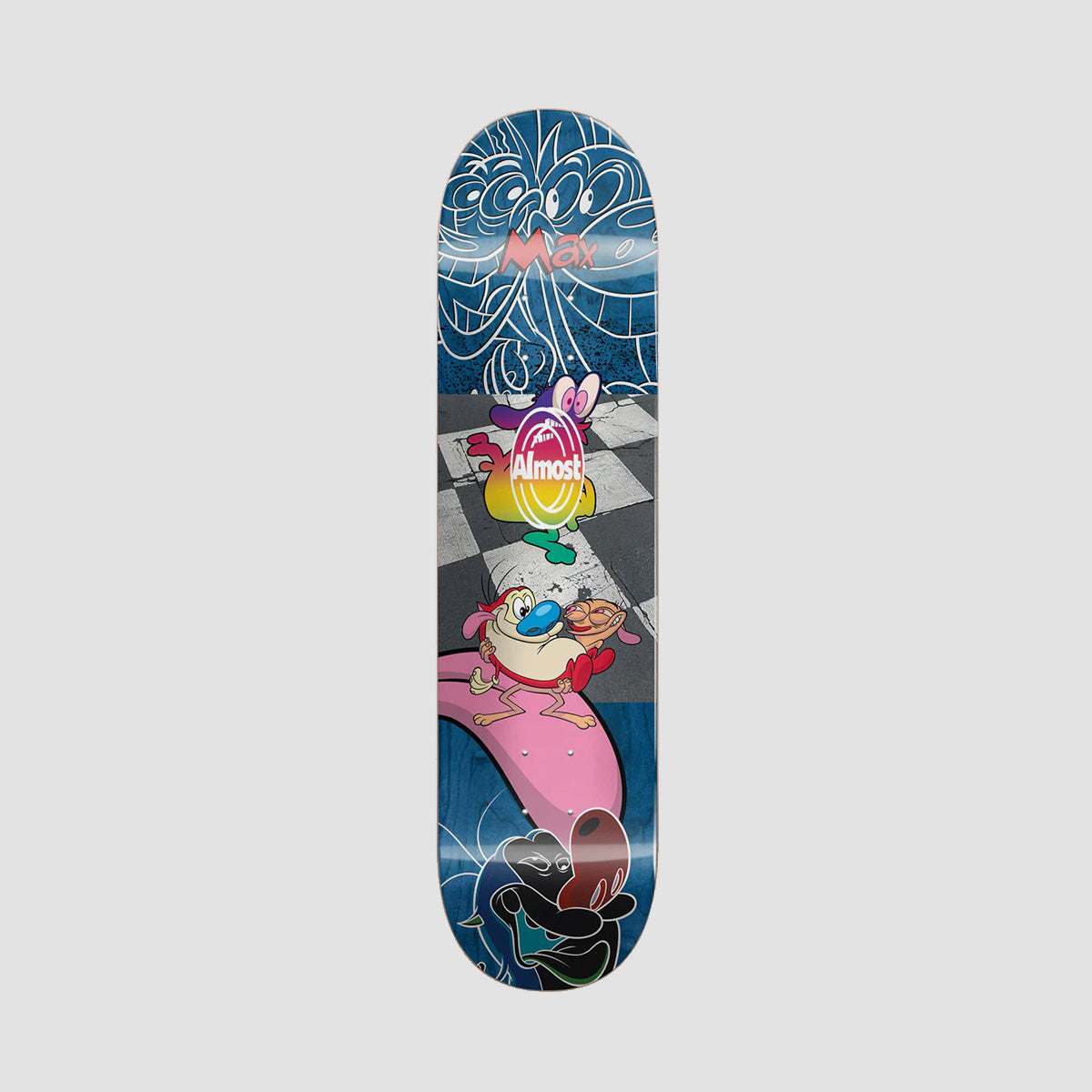 Almost Ren & Stimpy Mixed Up R7 Skateboard Deck Max Geronzi - 8.25"