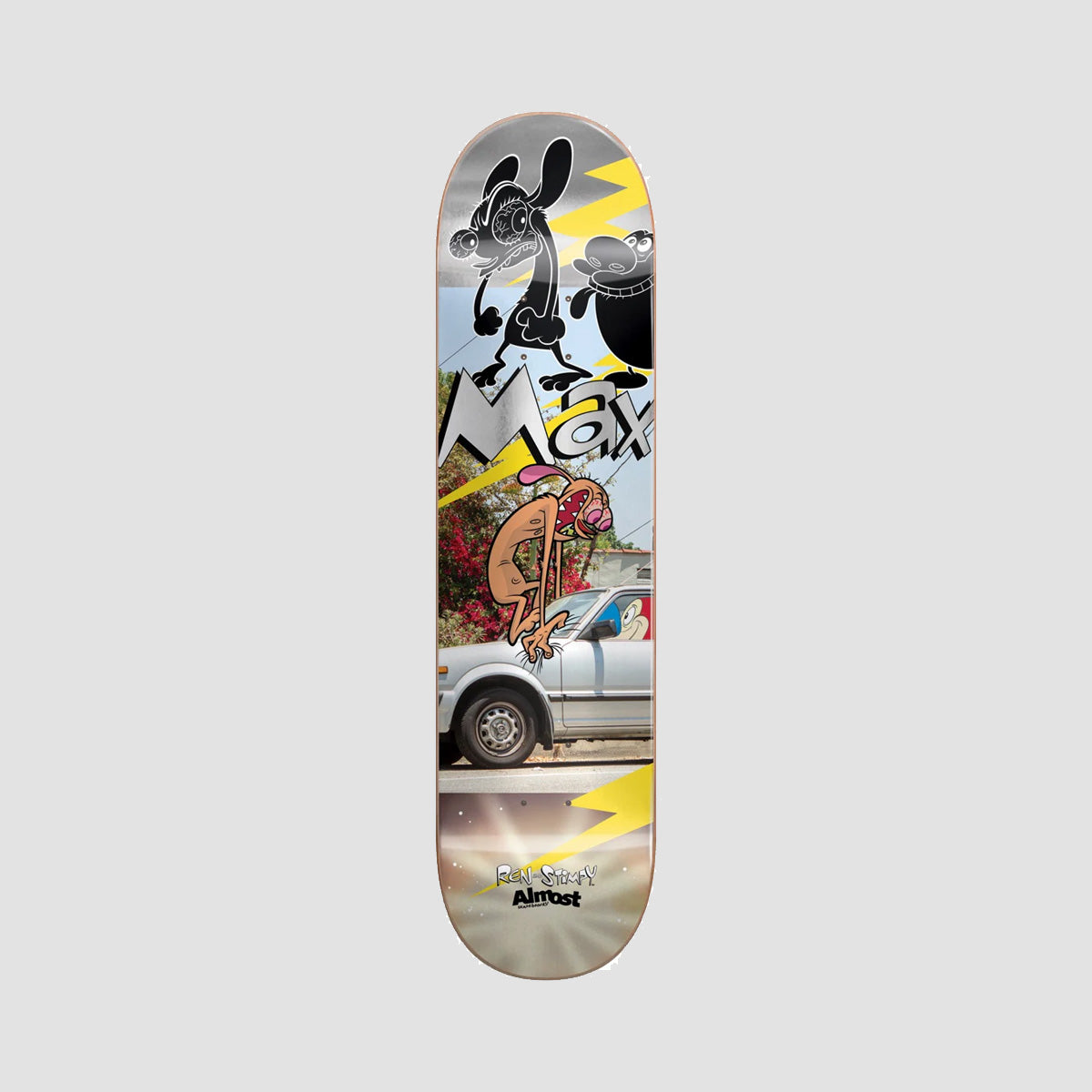 Almost Ren & Stimpy Road Rage R7 Skateboard Deck Max Geronzi - 8.25"