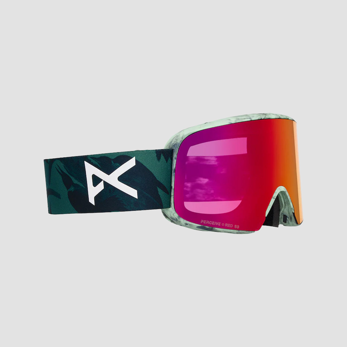 Anon M6 Snow Goggles Family Tree/Perceive Sunny Red + Bonus Lens Perceive Cloudy Burst + MFI Face Mask