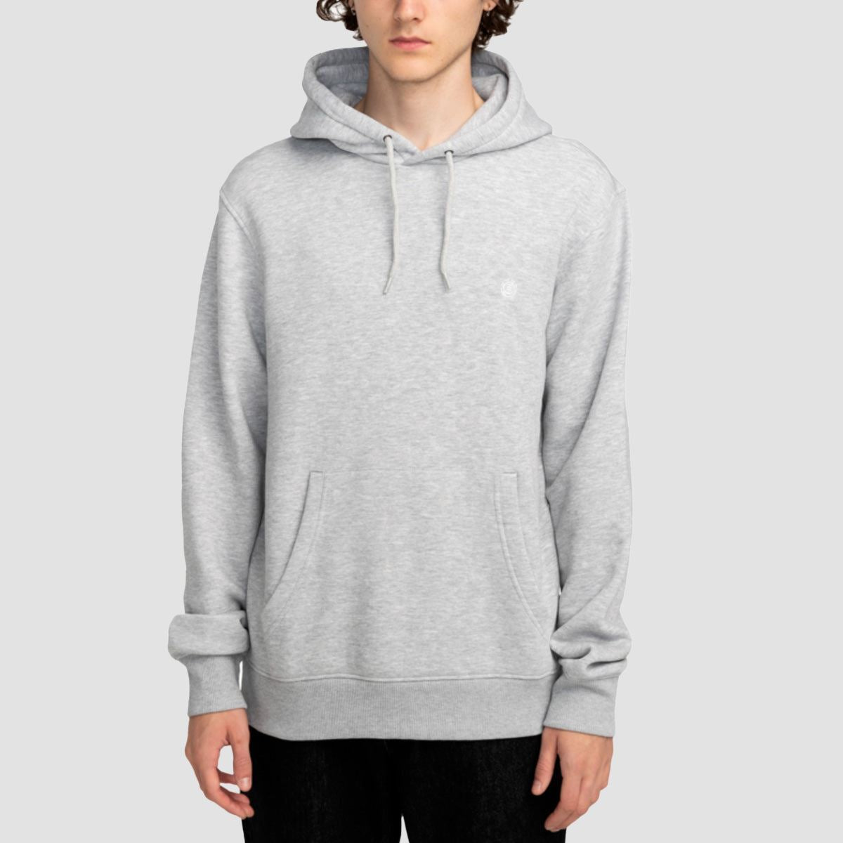 Element Icon Embroidery Pullover Hoodie Mid Grey Heather